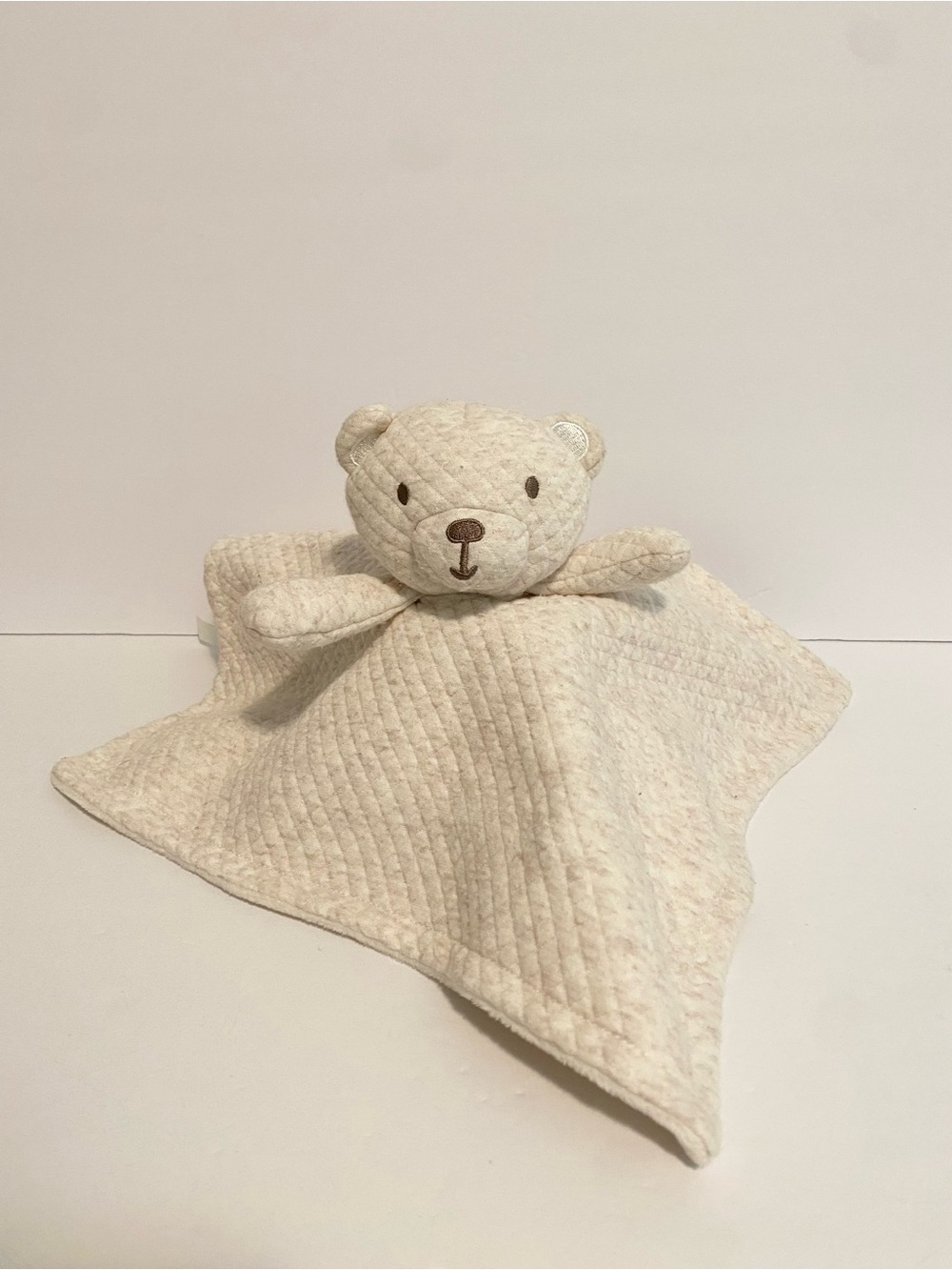 Dream Gro Baby Quilted Teddy Bear Lovey Cream Boy Girl Security Blanket Grow Toy